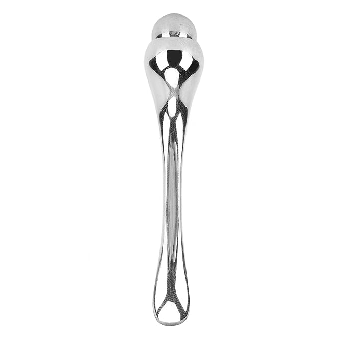 Eye Cream Massage Stick Magnetic Double Head Eye Cream Applicator for Facial Skin Care Silver-VivaGrace Women