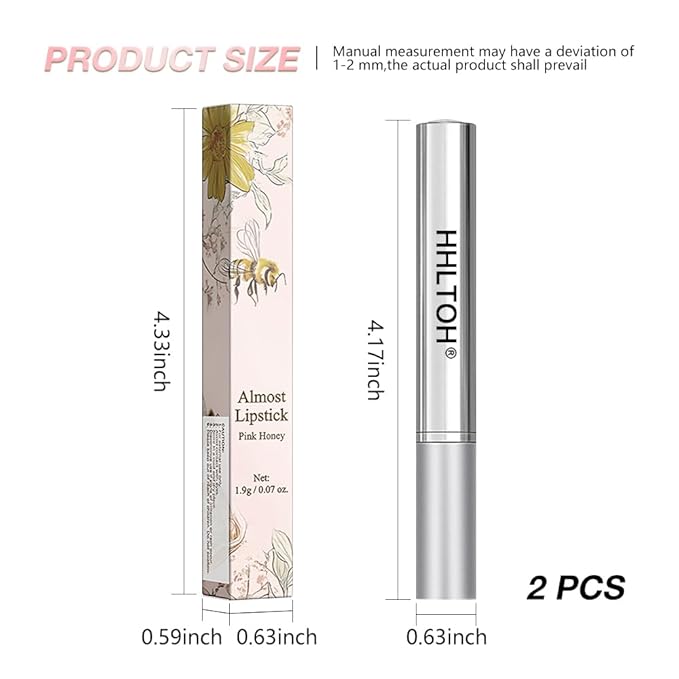2PCS Honey Lipstick Tinted Lip Balm - Sheer Hydrating Lipstick for All Skin Tones - Moisturizing Lip Gloss, Nourishing Lip Balm with a Hint of Natural Warm Orange Pink Cherry Tint-VivaGrace Women