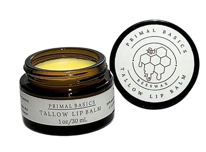 100% Grass Fed Grass Finished Beef Tallow and Beeswax Lip Balm, Face Moisturizer, Body Balm, for Oily, Dry, Sensitive Skin, USA Made-VivaGrace Women