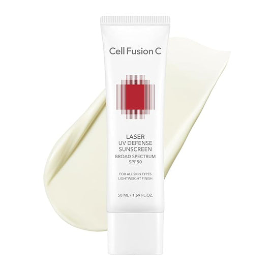 Cell Fusion C Laser UV Defense Face Sunscreen SPF 50, No White Cast and Soft Matt Finish, PDRN & 6 Ceramides Broad Spectrum Korean Sunscreen for Face, 50ml / 1.69 fl.oz-VivaGrace Women