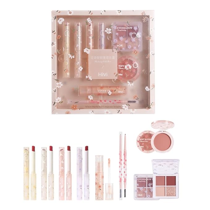 ICE LOVE All in One Makeup Kit, 8-Piece Women Complete Makeup Kit, a Must-Have Gift Set for Beginners or Professional Makeup Sets Beginners. (V102A)-VivaGrace Women