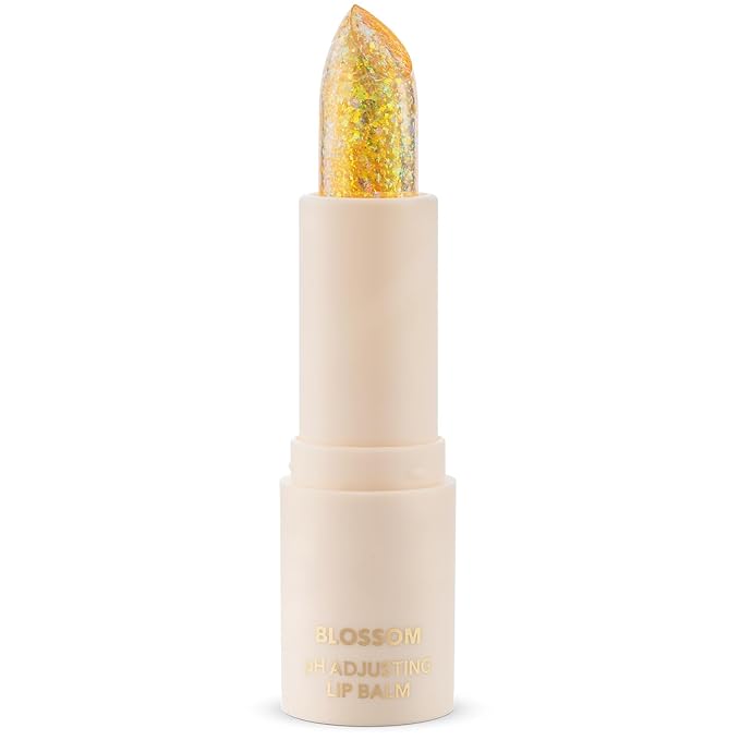 Blossom pH Adjusting Shimmering Lip Balm Moisturizing Glitter Sparkle Lip Balm, 0.12oz./3.5g, Citrine-VivaGrace Women