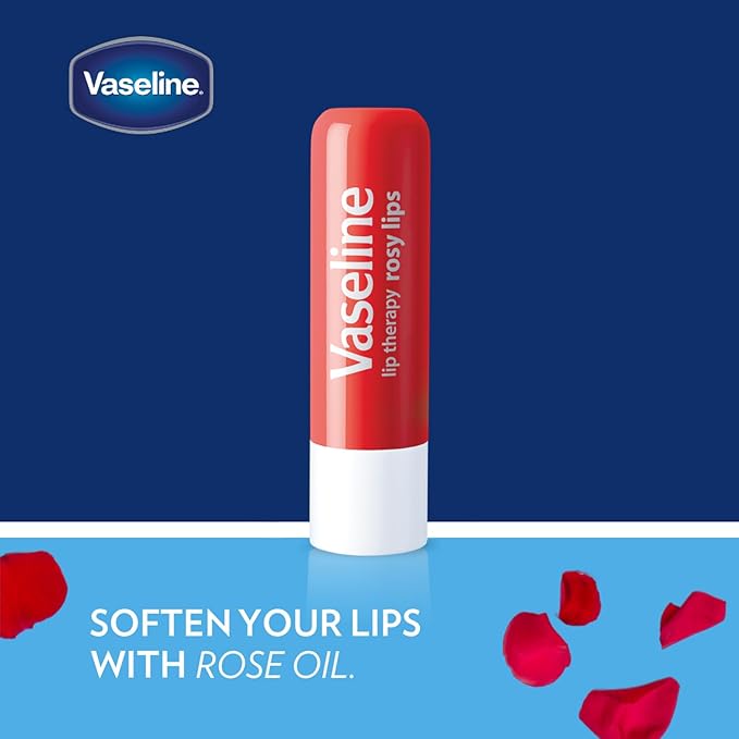 Vaseline Lip Therapy Rosy Lips - Hydrating Lip Balm Pack, Vaseline Stick, Lip Moisturizer for Dry Lips, 0.16 Oz Each (Pack of 8)-VivaGrace Women