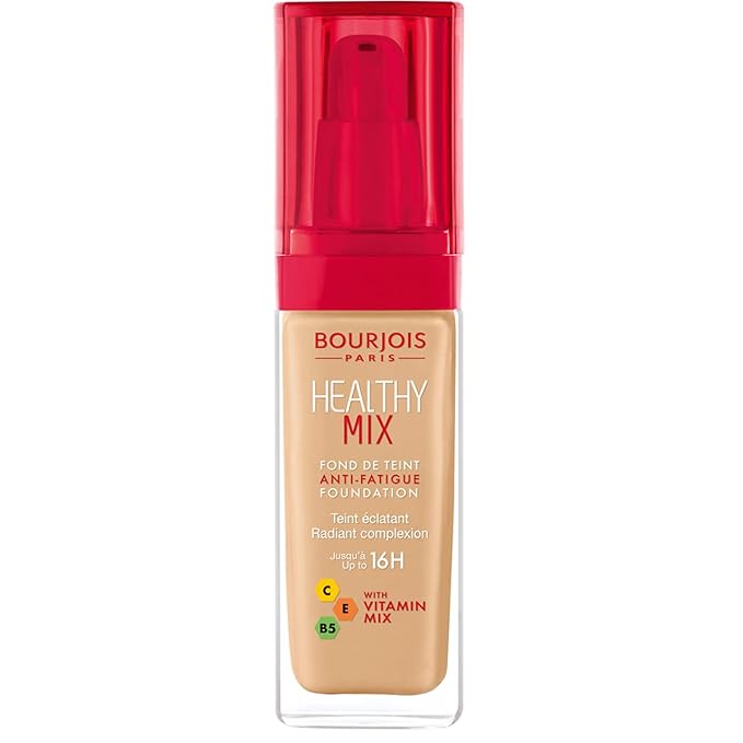 Bourjois Healthy Mix Anti-Fatigue Medium Coverage Liquid Foundation 53 Light Beige, 30ml, 29199601053-VivaGrace Women