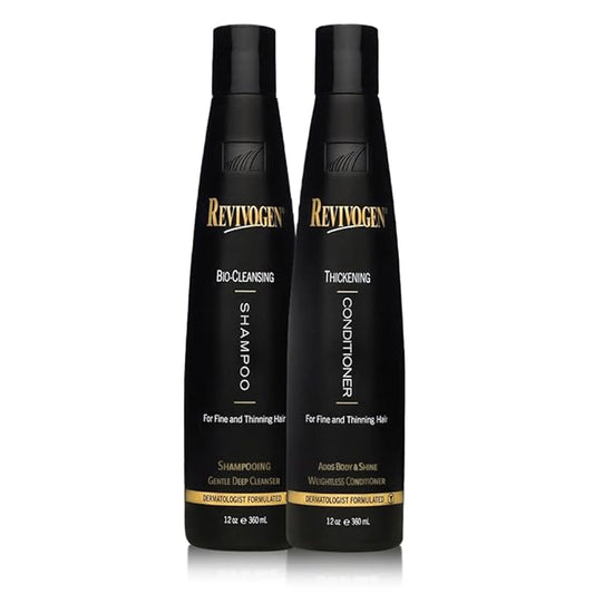 Revivogen MD Bio-Cleansing Shampoo and Conditioner for Thinning Hair, DHT Blocker Shampoo, Hair Loss Shampoo, Shampoo Thinning Hair, Conditioner for Thinning Hair, Hair Loss Conditioner 12oz-VivaGrace Women