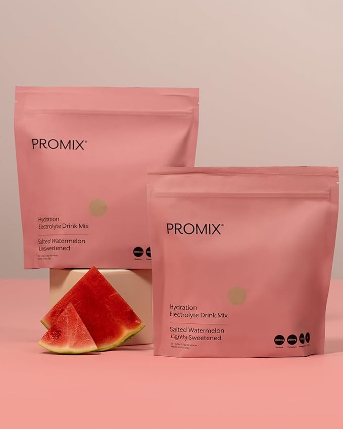 ProMix Nutrition Electrolytes Powder Hydration Packets - Himalayan Pink Salt, Magnesium, Potassium, Vitamin C - Salted Watermelon, Lightly Sweetened - 30 Servings (Pack of 30)-VivaGrace Women