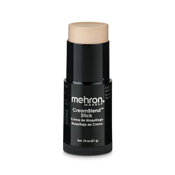Mehron Makeup CreamBlend Stick | Face & Body Foundation | Full Coverage Professional Makeup Stick .75 oz (21 g) (Light 2)-VivaGrace Women