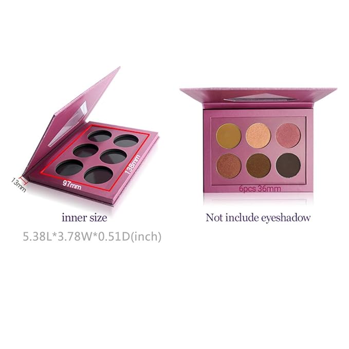 Medium-Sized Magnetic Makeup Palette with Diamond-Shaped Transparent Window-VivaGrace Women