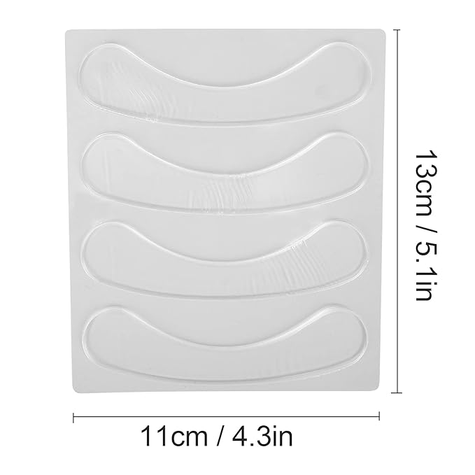 Lip Wrinkle Patches, Reusable Silicone Lip Anti-Wrinkle Pads Transparent for Smoothing Lip Wrinkles (4 Pcs)-VivaGrace Women