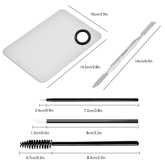 2 Styles Professional Makeup Palette with Spatula and 150 PCS Makeup Brush Kit, SourceTon Cosmetic Palette (5.9”x 3.9”) & Makeup Applicators (Mascara Wands, Lipstick Applicators, Fine Eyeliner Brush)-VivaGrace Women