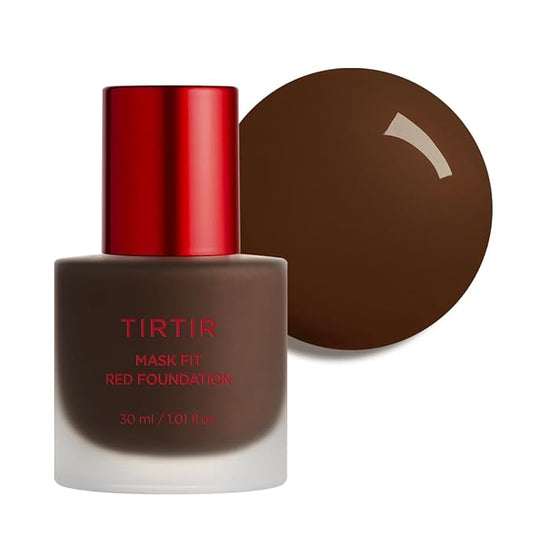 TIRTIR Mask Fit Red FoundationㅣLong Lasting Flawless Coverage, Energy Essence, Lightweight, Hydrating, Pore-Blurring, Breathable Satin Finish, Makeup, Radiant Skin, #51N Fudge, 1.01 Fl Oz-VivaGrace Women
