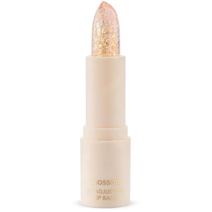 Blossom pH Adjusting Shimmering Lip Balm Moisturizing Glitter Sparkle Lip Balm, 0.12oz./3.5g, Coral-VivaGrace Women