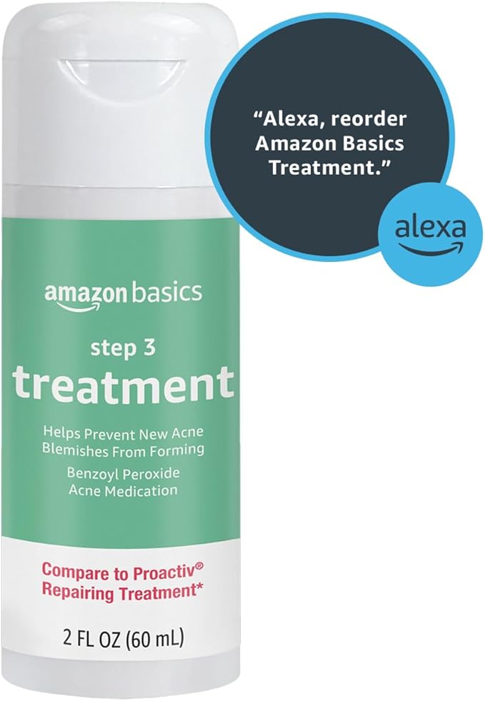 Amazon Basics 3-Step Acne Remedy System Treatment, 2 Fluid Ounces, 1-Pack