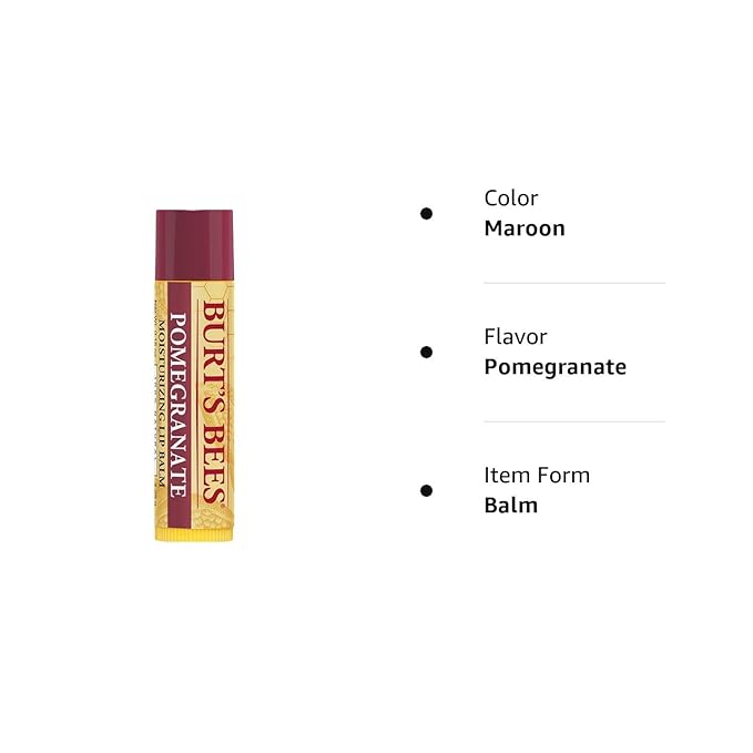 Burt's Bees Replenishing Lip Balm with Pomegranate Oil, 0.15-Ounce (Pack of 6)-VivaGrace Women