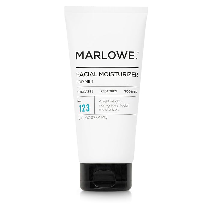 MARLOWE. No. 123 Men's Facial Moisturizer 6 oz, Lightweight Daily Face Lotion for Men, Includes Natural Extracts to Hydrate, Soothe & Restore, Light Aloe Citron Scent-VivaGrace Women