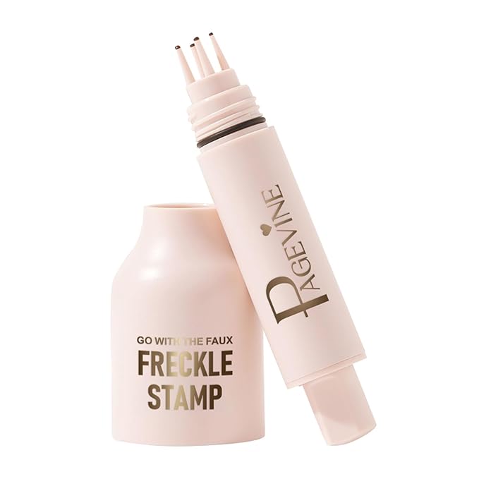 Freckle Stamp Pen, Fake Freckle Stamp Makeup Tool, Faux Freckle Stamp with Quick Dry 5-Point Multi-Prong Soft Tip, Waterproof & Long Lasting Lifelike Sunkissed Face Freckle Makeup (1# Light)-VivaGrace Women