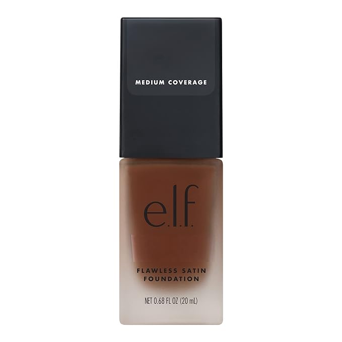 e.l.f. Flawless Finish Foundation, Lightweight & Medium Coverage, Semi-Matte Finish, Espresso, 0.68 Fl Oz (20mL)-VivaGrace Women