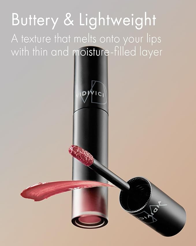 VIDIVICI Millennial Velvet Lip Tint - Thin, Comfortable & Long-Lasting Wear with Matte Finish - Seamless, Rich and Vibrant Shade - Moisture-Filled & Lightweight Texture, 0.15 fl.oz. (02 WHISPER CORAL)-VivaGrace Women