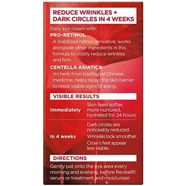 Personal Care - L'Oreal - RevitaLift Anti-Wrinkle + Firming Eye Cream 14g/0.5oz-VivaGrace Women