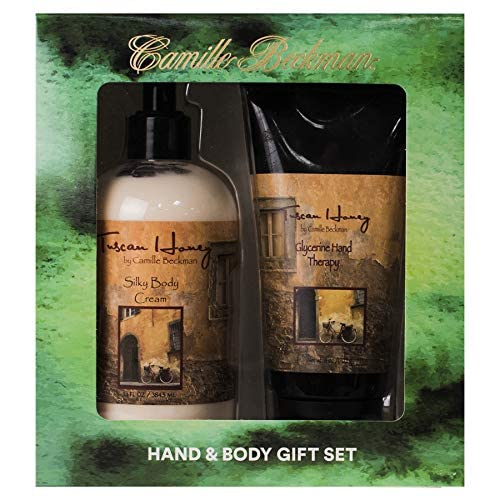 Camille Beckman Hand and Body Duet Set, Silky Body and Glycerine Hand Cream, Tuscan Honey-VivaGrace Women