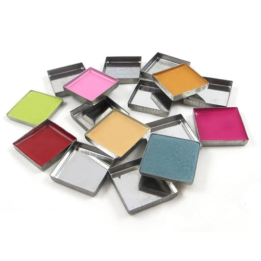 Silver Empty Square Metal Pans 60 Pack for Eyeshadow Palette Magnetic Makeup Palette (26mm)-VivaGrace Women