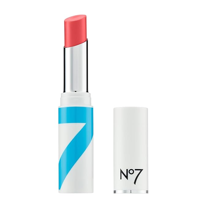 No7 HydraLuminous Lip Balm - Coral - Tinted Lip Balm with Hydrating Hyaluronic Acid - Lip Moisturizer with Sheer Color for Subtle Shine & Balmy Finish (2.8g)-VivaGrace Women