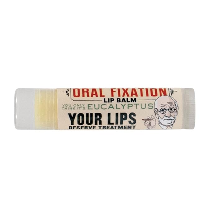 Sigmund Freud's Oral Fixation Lip Balm Tube, Eucalyptus Mint Flavored - Cruelty-Free and Made in The USA from Natural and Imported Ingredients-VivaGrace Women