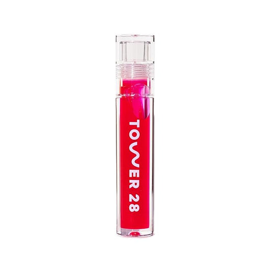 Tower 28 ShineOn Lip Jelly, XOXO | Non-Sticky, Vegan Lip Gloss in Sheer XOXO | Moisturizing Apricot and Raspberry Seed Oil | Clean, Cruelty Free-VivaGrace Women