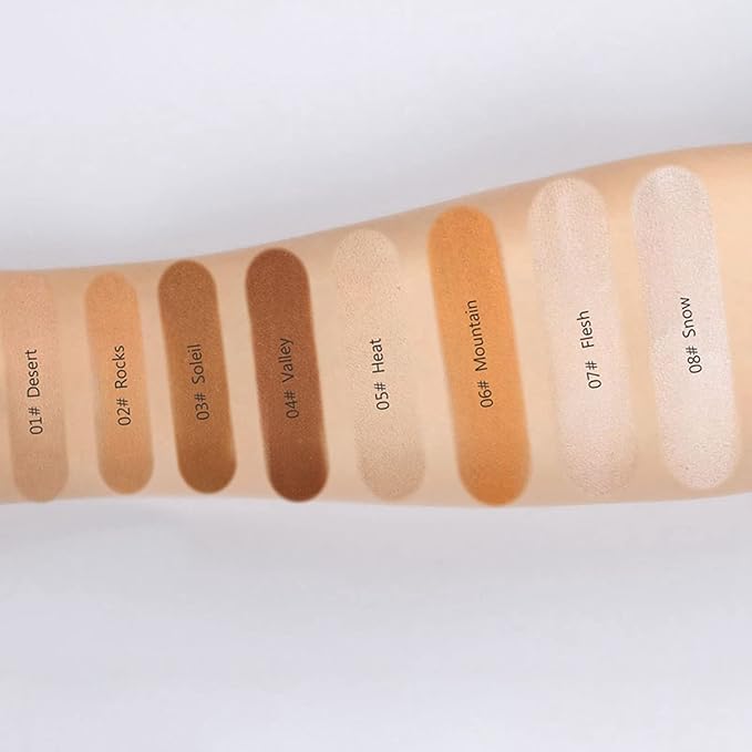 MAEPEOR Matte Setting Loose Powder 8 Colors Smooth and Lightweight Face Powder for Brightening and Setting Makeup with Face Puff (08 Snow)-VivaGrace Women