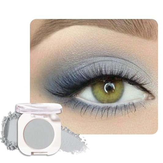 Grey Single Matte Eyeshadow Makeup, Neutral Powde Eye Shadow for Older Women, Smoky Gray Grey Dusty Blue Matte Singles Eyeshadow Palette Pigmented Waterproof,Girls Monochrome Eyeshadows Gift 28-VivaGrace Women