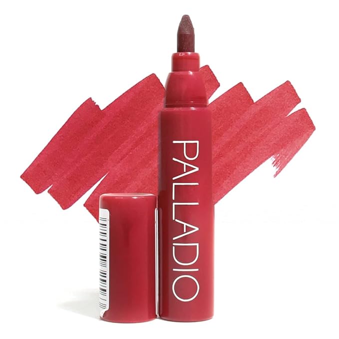 Palladio Lip Stain, Hydrating and Waterproof Formula, Matte Color Look, Longlasting All Day Wear Lip Color, Smudge Proof Natural Finish, Precise Chisel Tip Marker, Berry-VivaGrace Women