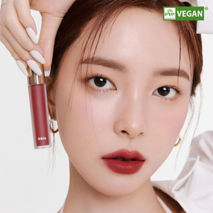 BBIA Last Velvet Tint - Soft & Creamy Matte Finish Lip Stain, Blur Effect with Velvety Texture, Long-Lasting, High Pigment, Lightweight, Non-Drying, Vegan, Korean Lip Makeup (V14 CHILL BOSS)-VivaGrace Women