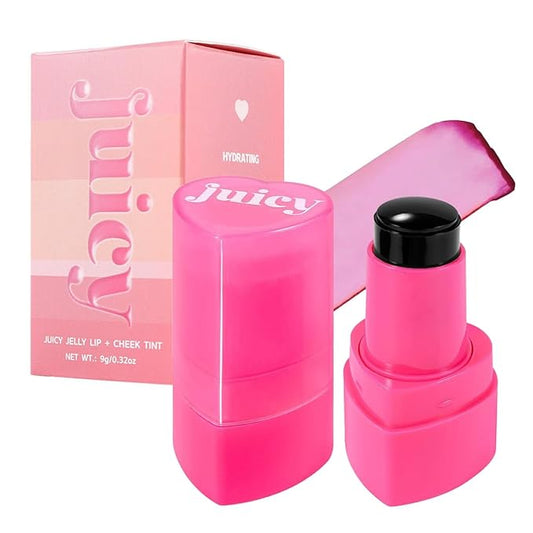 Cooling Water Jelly Tint Stick,Multi-Use Juicy Love Blush, 3-In-1cheek Blush & Eyeshadow & Lip Tinted Long-Lasting Moisture Stick,Bouncy Jelly Texture,Creates A Moist Watercolor Effect (#02, 0.32oz)-VivaGrace Women