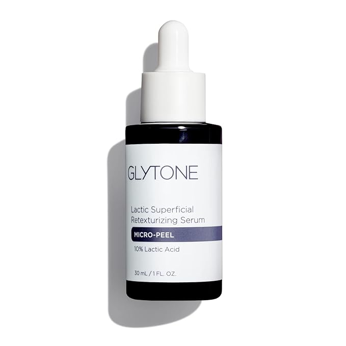 Glytone Micro-Peel Lactic Superficial Retexturizing Serum | Anti-Aging AHA Exfoliating Serum for Face with 10% Lactic Acid | Hydrates, Brightens & Reduces Wrinkles | Paraben-Free - 1 Fl oz-VivaGrace Women