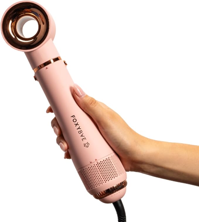 FoxyBae 4-in-1 Hot Air Styler: Blow Dryer Brush, Diffuser, Curling Barrel & Drying Cylinder - Blush Super Styler-VivaGrace Women