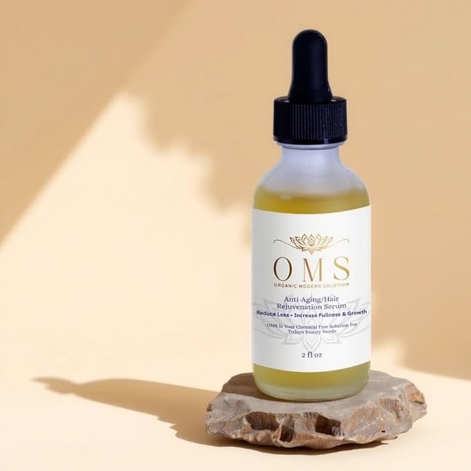 OMS Hair Growth Leave-In Daily Scalp Serum, Dramatically Reduces Loss & Graying, Increases Fullness & Density, Thickening & Strengthening, Chemical-Free, Clean Beauty, 6ml/2oz-VivaGrace Women