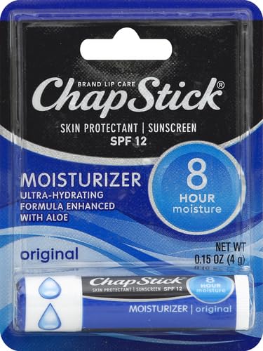 ChapStick Moisturizer Original Lip Balm Tube, SPF 15 and Skin Protectant - 0.15 Oz-VivaGrace Women