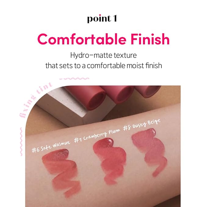 ETUDE Fixing Tint #08 Dusty Beige (4g) | Long Lasting High Pigmented Liquid Lipstick | Waterproof Lightweight Matte Finish Lip Stain | Full Coverage | Korean Makeup, Kbeauty