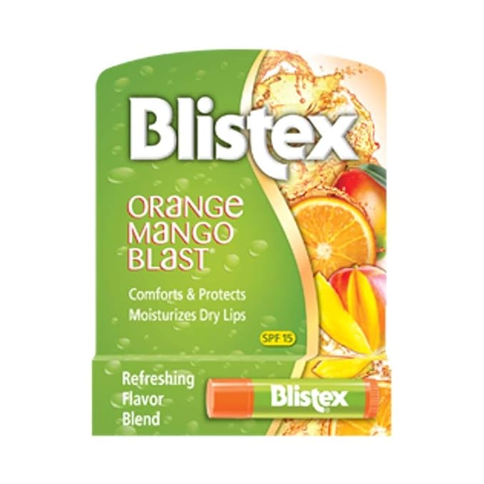 Blistex Lip Protectant SPF 15 Orange Mango Blast.15 oz (Pack of 4)-VivaGrace Women
