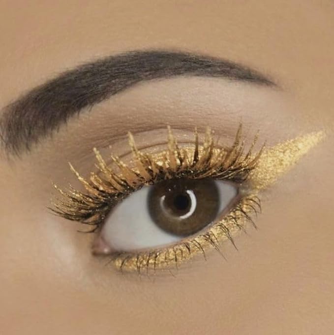 Maydear Gold Waterproof Colored Mascara - Long Lasting, Smudgeproof, Fast Dry, Lengthening Eye Makeup for Women - Party & Stage Use-VivaGrace Women