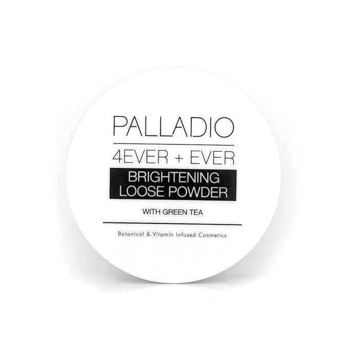 Palladio 4 Ever+Ever Mattifying Loose Setting Powder, Brighten Dark Circles, Lightens, and Creates a Look Of Luminosity, Soft, Radiant Finish All Day Wear, (Brightening Powder)-VivaGrace Women
