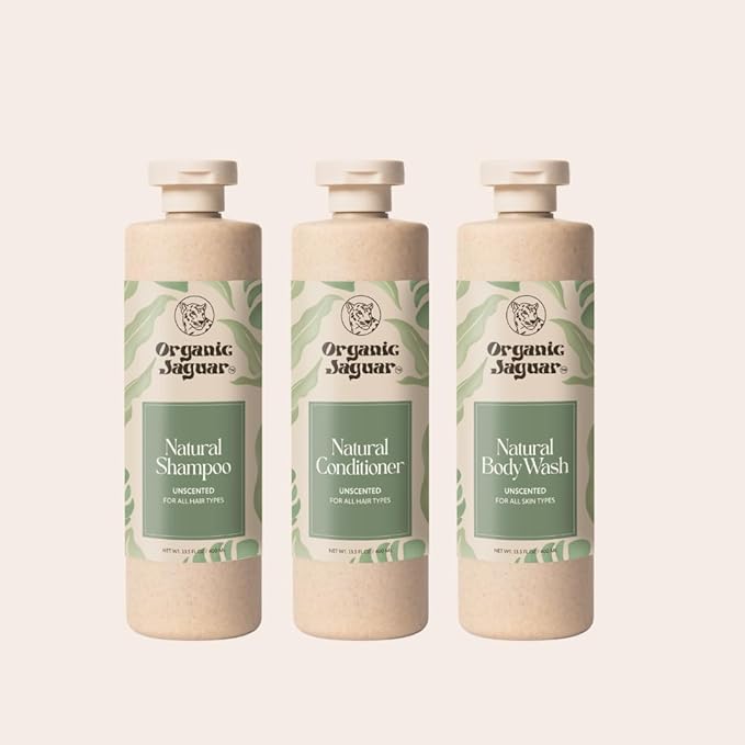 Natural Shampoo for Hair Care, Sulfate Free Shampoo with Castor Oil, Jasmine, Glycerin, Aloe Vera & Mild Thickening Agent, Dry to Color Treated to All Hair, 13.5 fl oz-VivaGrace Women