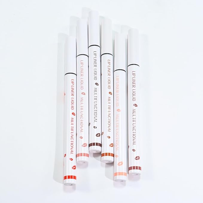 evpct Longwear Liquid Lip Liner Stain Marker Pen Long Lasting Waterproof, Wine Red Plum Matte Semi Permanent 24 Hour Lip Liner and Lipstick Combo Korean Color Stay Lipliner All Day Lips Stain peel off-VivaGrace Women