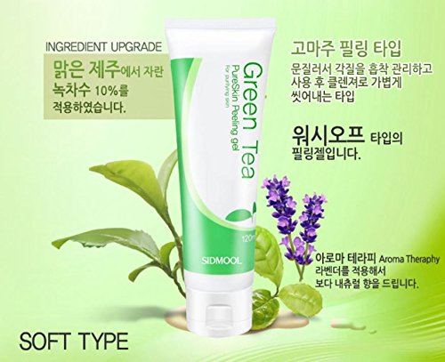 Green Tea PureSkin Peeling gel 120ml for Purifying skin/ Wash-off type/Mild Soft Type Peeling