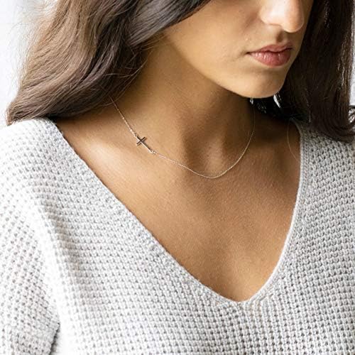 Dainty Cross Pendant Necklace Choker Necklace Chain Christian Necklaces Jewelry for Women and Girls-VivaGrace Women