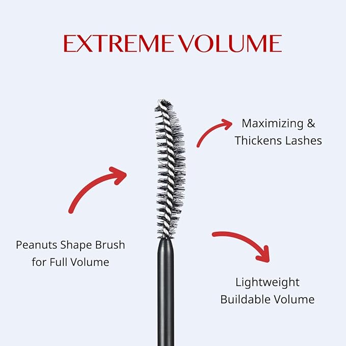 CLIO Kill Lash Superproof Mascara, Washable, Vegan Formula, Ultra-Volumizing, Smudge-Proof, Clump-Free, Curl-Holding, Long-Lasting, 0.24 fl oz (004 EXTREME VOLUME BLACK)