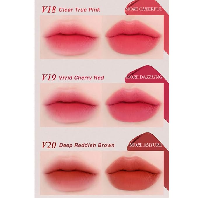BBIA Last Velvet Tint - Soft & Creamy Matte Finish Lip Stain, Blur Effect with Velvety Texture, Long-Lasting, High Pigment, Lightweight, Non-Drying, Vegan, Korean Lip Makeup (V19 MORE DAZZLING)-VivaGrace Women
