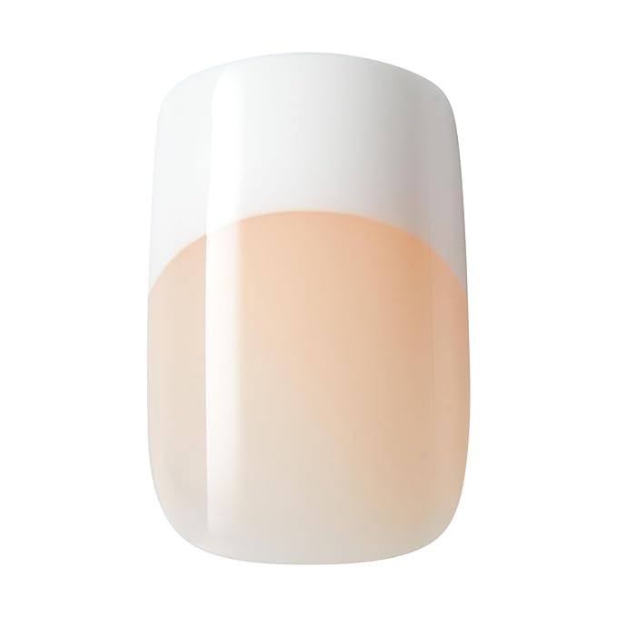 Kiss Everlasting French Nail Manicure, Chip-Free with Flexi-Fit Technology, Medium, "Infinite", Nail Kit with Pink Nail Glue (Net Wt. 2 g / 0.07oz.), Mini File, Manicure Stick, and 28 Fake Nails
