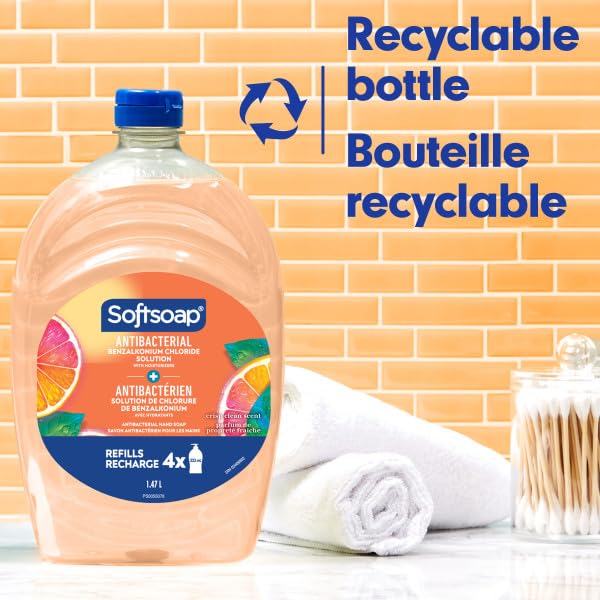 Softsoap Antibacterial Refill 50oz Crisp Clean Scent