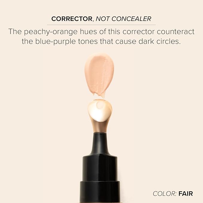 DRMTLGY Luminous Eye Corrector SPF 41, Under Eye Color Corrector for Dark Circles, Anti-Aging Tinted Eye Cream, Hydrating Eye Serum with Peach Undertone, Fair-VivaGrace Women
